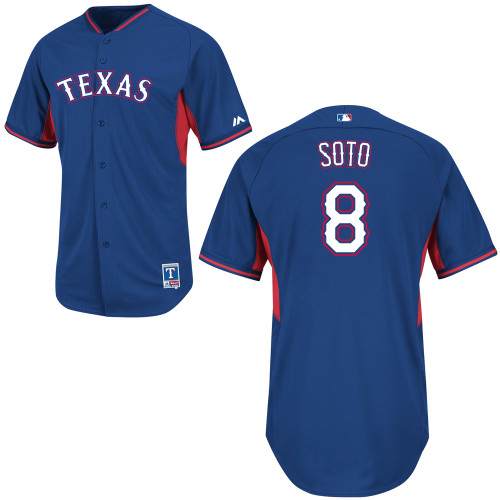 Geovany Soto #8 Youth Baseball Jersey-Texas Rangers Authentic 2014 Cool Base BP MLB Jersey